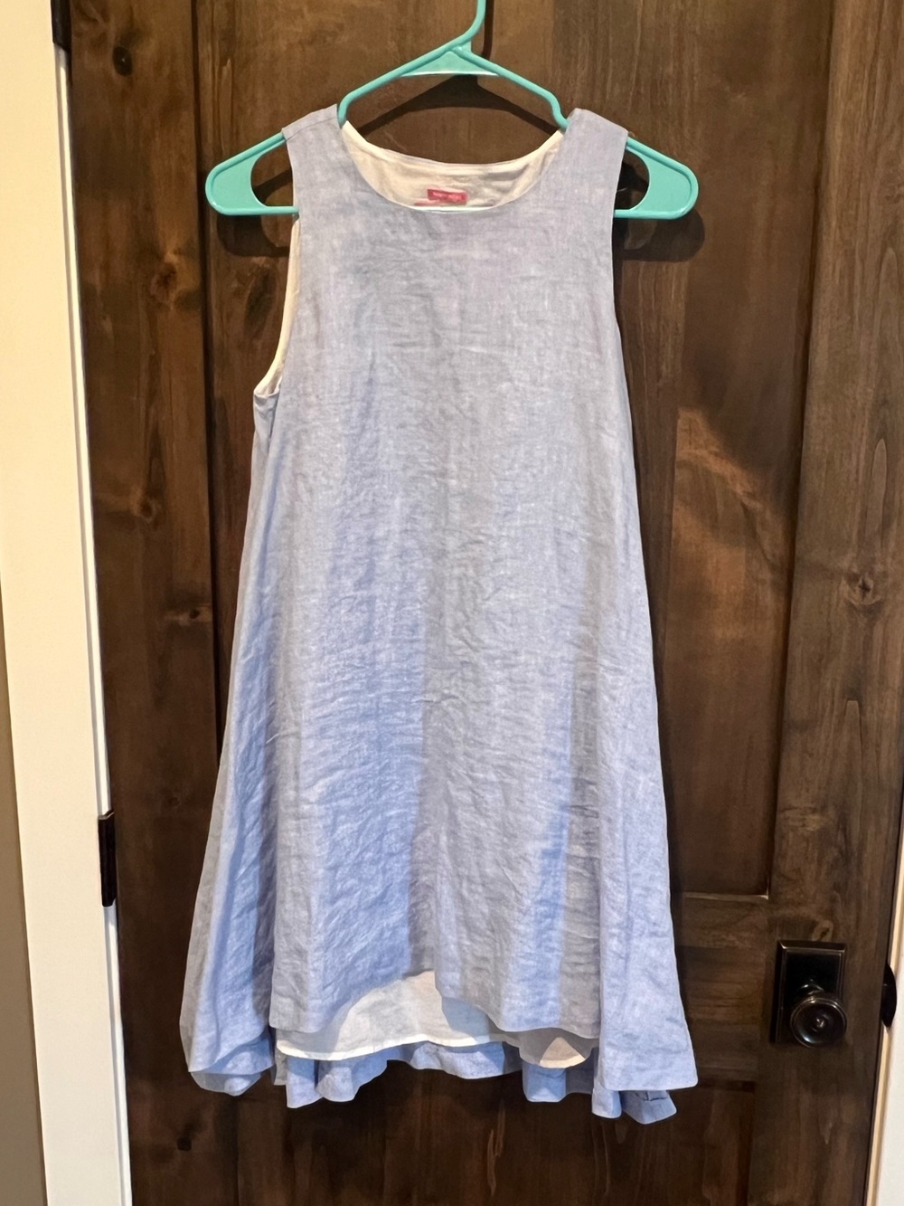 Island Company Light Blue High-Low Linen Dress